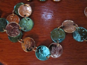 string of coins